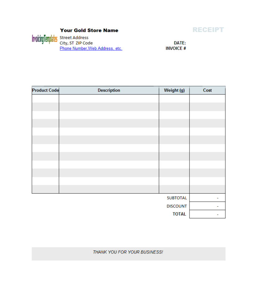 Blank Invoice Template Microsoft Word Templates