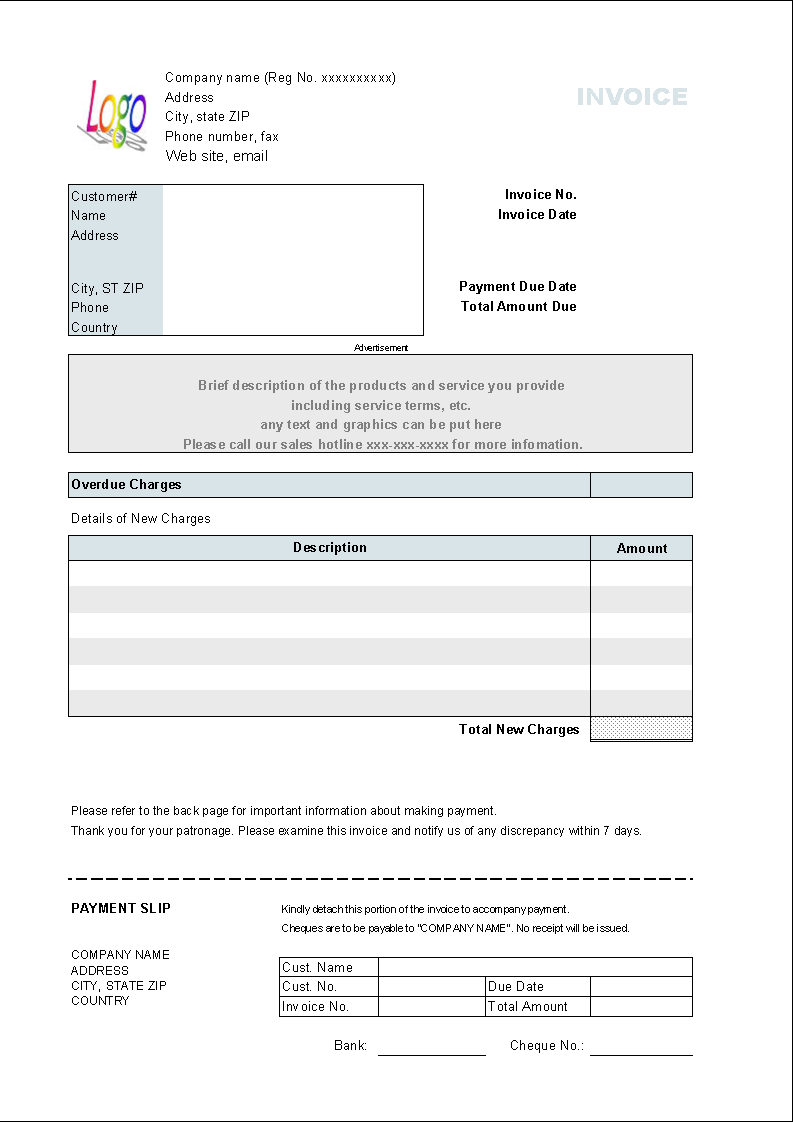 Web Hosting Invoice Form Invoice Manager for Excel